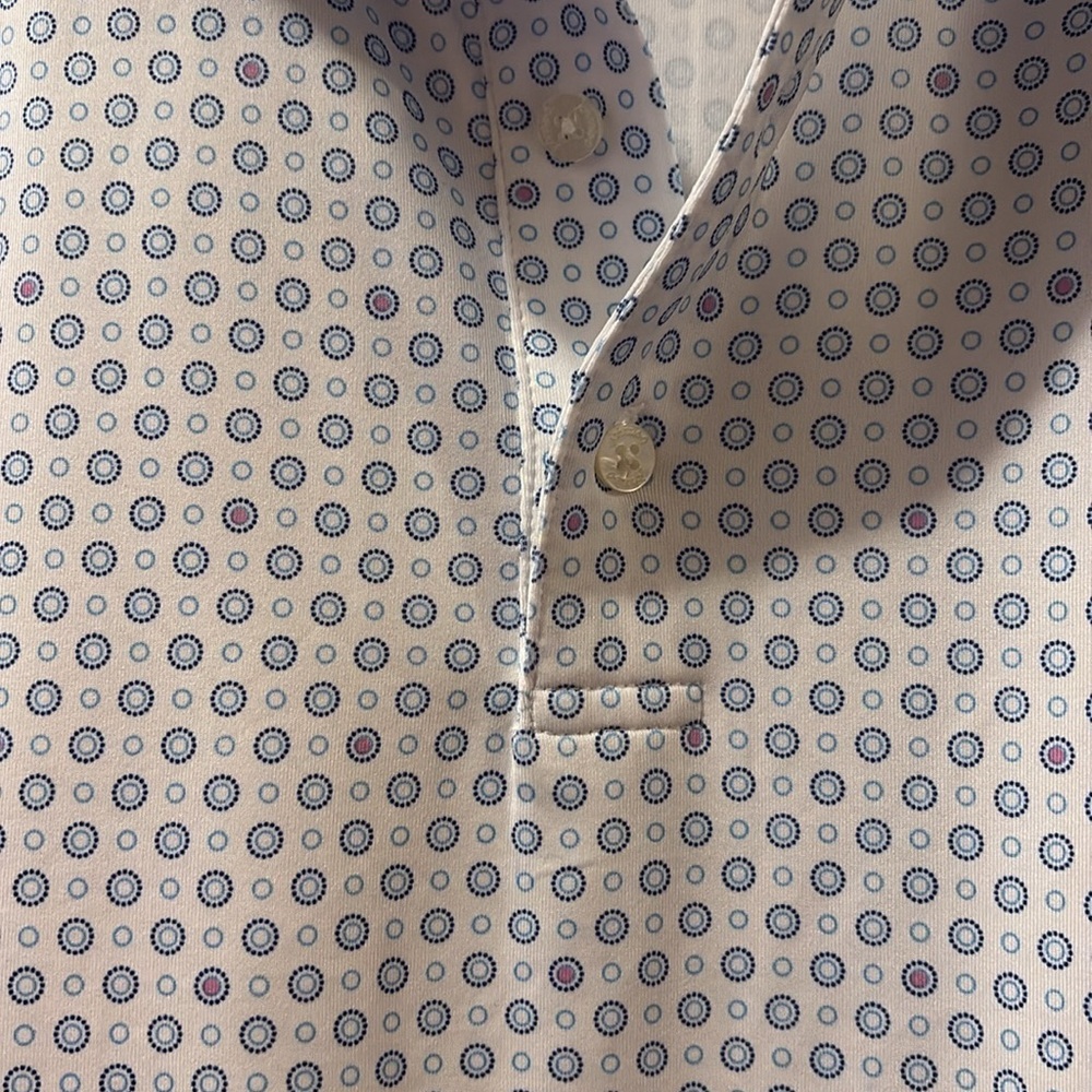 Johnnie-O Men's Blue Patterned polo Shirt - XXL - golf - Picture 3 of 6